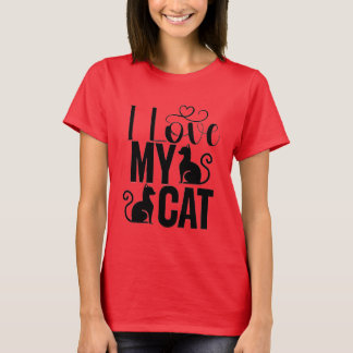Camiseta femenina con texto para gatos