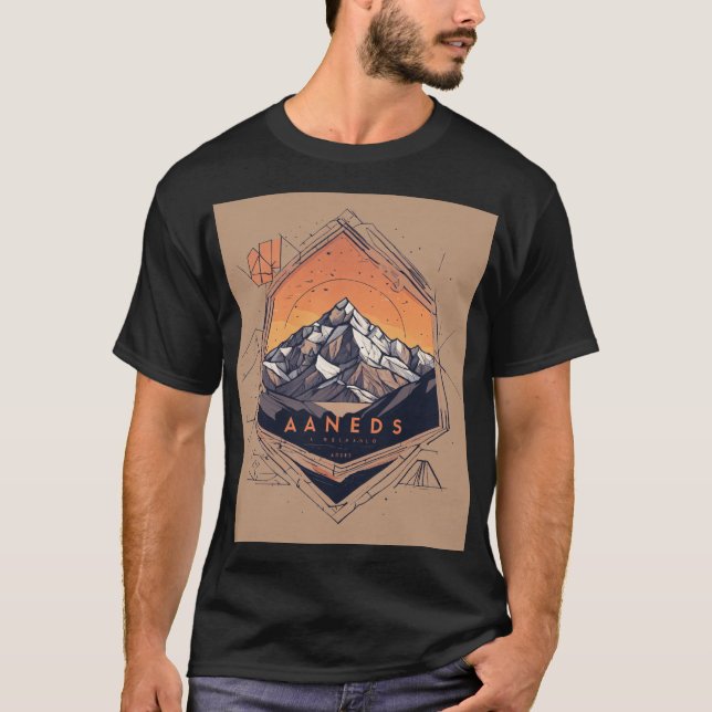 Camiseta femenina de Andes Mons: N geométrica Mini (Anverso)