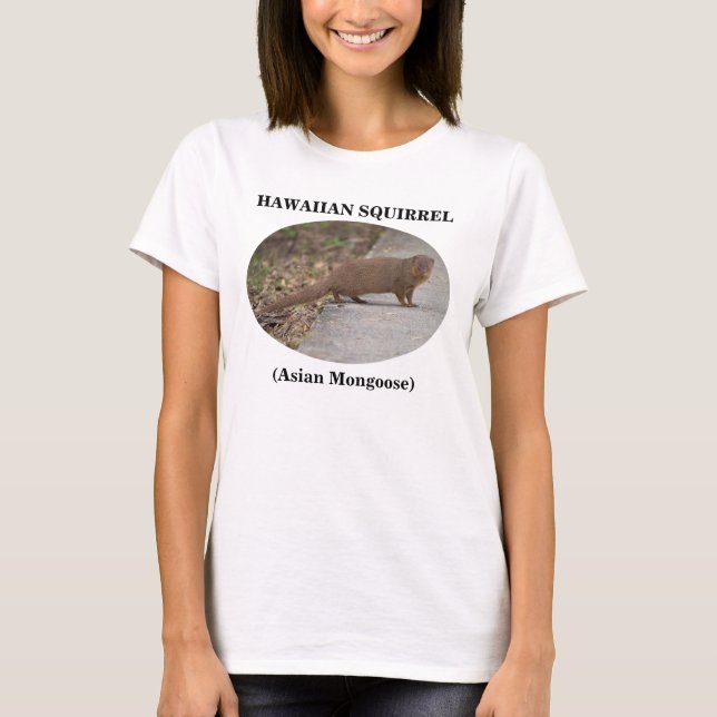 Camiseta femenina de ardilla hawaiana (asiática mo (Anverso)