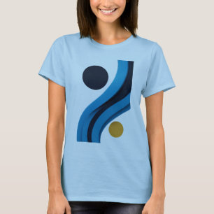 Camiseta femenina de arte a color elegante
