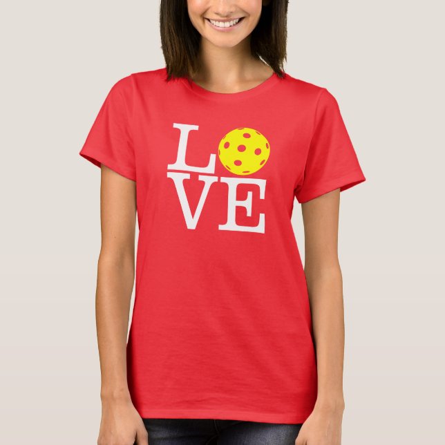 Camiseta femenina de baloncesto: "AMOR" (Rojo) (Anverso)