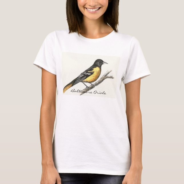 Camiseta femenina de Baltimore Oriole (Anverso)