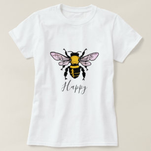 Camiseta femenina de Bee Happy