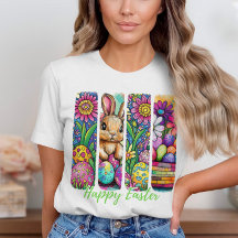 Camiseta femenina de brocha de Pascua