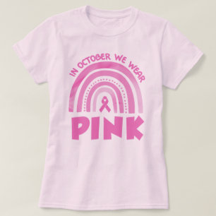 Camiseta femenina de Cáncer de Mama Rosa