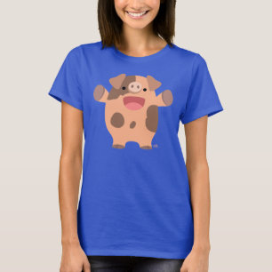 Camiseta femenina de cerdo Personalizado amigable