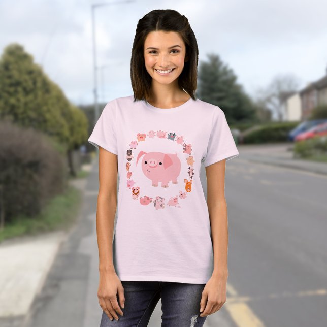 Camiseta femenina de Cerdo Personalizado Mandala (Subido por el creador)