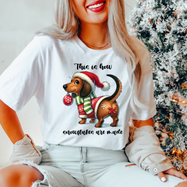 Camiseta femenina de Dachshund Navidades (Subido por el creador)