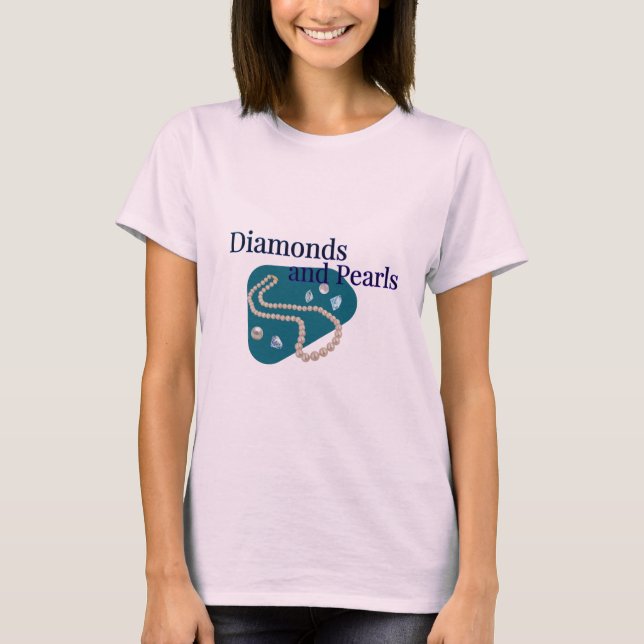 Camiseta femenina de Diamantes y Perlas (Anverso)