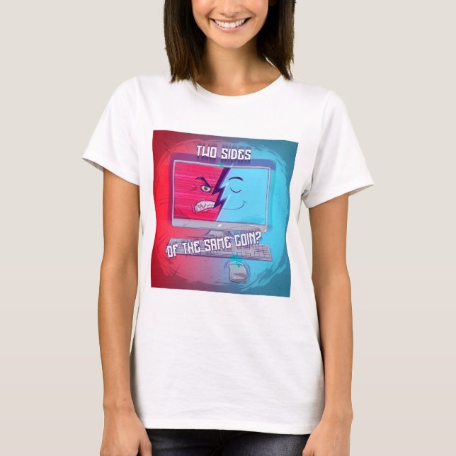 Camiseta femenina "de dos lados de la misma moneda (Anverso)