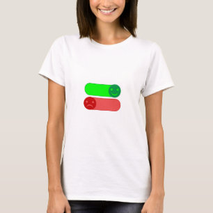 Camiseta femenina de Emoji de cambio de humor