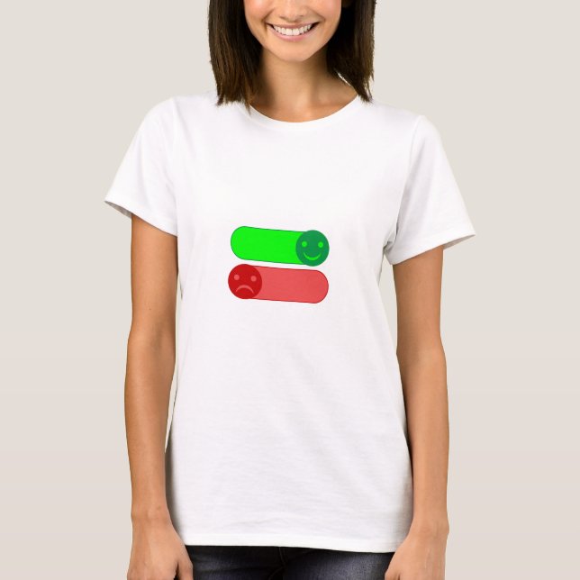 Camiseta femenina de Emoji de cambio de humor (Anverso)