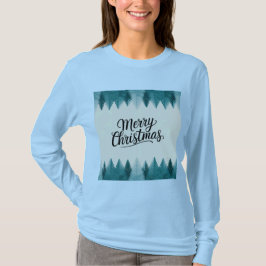 Camiseta femenina de ferry Christmas Trees