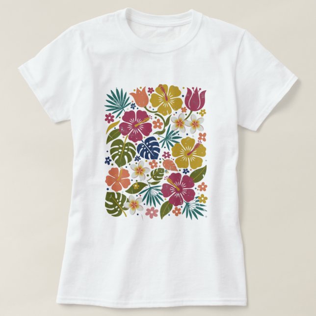 Camiseta femenina de Floral Bloom (Diseño del anverso)
