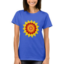 Camiseta femenina de flores extrañas