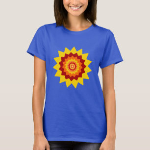 Camiseta femenina de flores extrañas