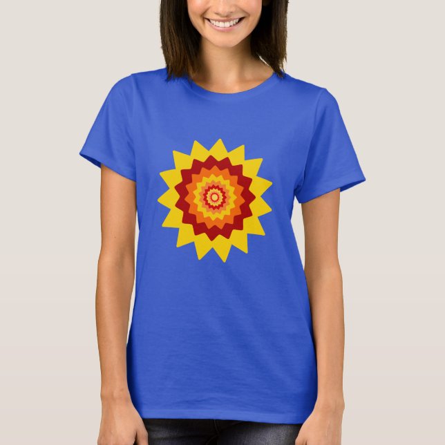 Camiseta femenina de flores extrañas (Anverso)
