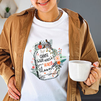 Camiseta femenina de flores silvestres