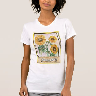 Camiseta femenina de girasol