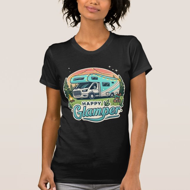 Camiseta femenina de glamper feliz (Anverso)
