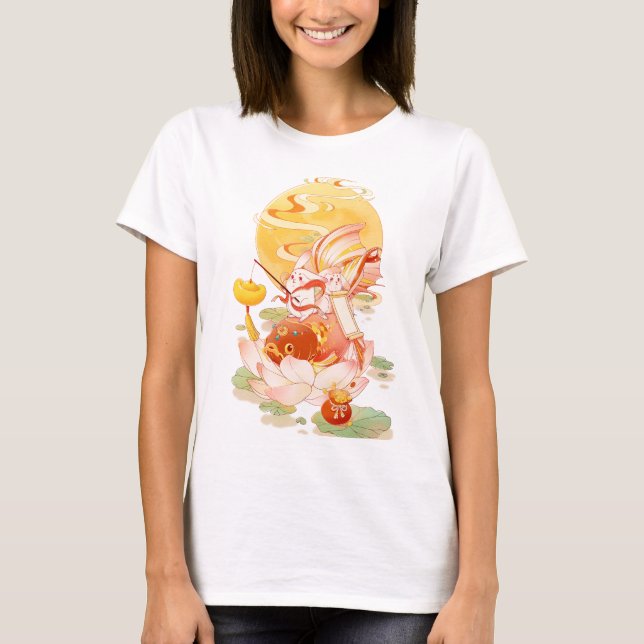 Camiseta femenina de Golden Moon Harmony (Anverso)