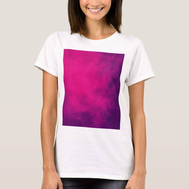 Camiseta femenina de gradiente rosado neón - Perso (Anverso)