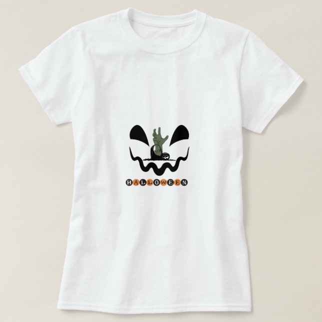 camiseta femenina de halloween (Diseño del anverso)
