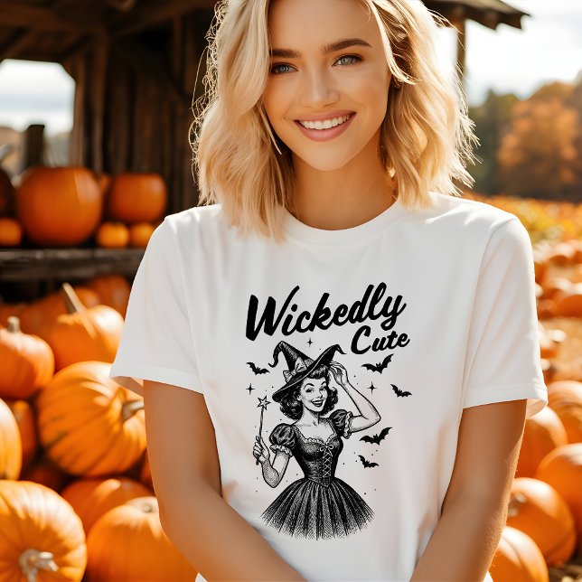 Camiseta femenina de Halloween malvadamente linda (Subido por el creador)