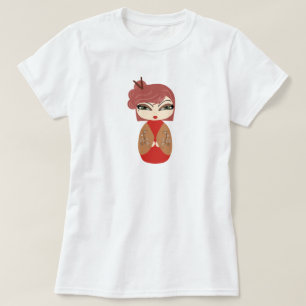 Camiseta femenina de Kokeshi Doll
