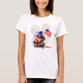 Camiseta femenina de la Bandera de los Estados Uni