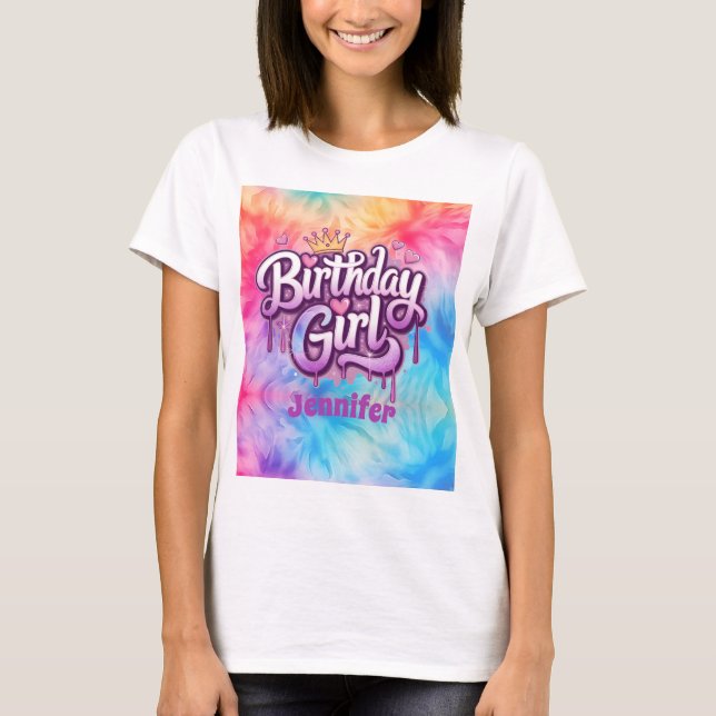Camiseta femenina de la Chica de cumpleaños adorab (Anverso)