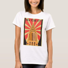 Camiseta femenina de la ciudad de Nueva York