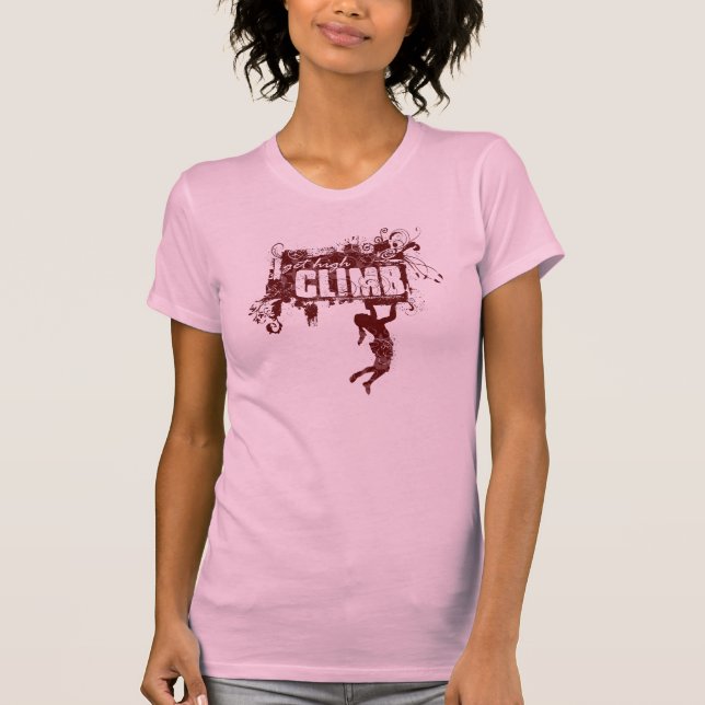 Camiseta femenina de la escalada (Anverso)