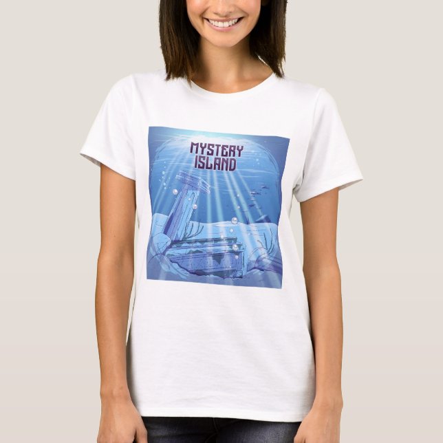 Camiseta femenina de la "isla del misterio" de la  (Anverso)