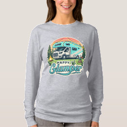 Camiseta femenina de la manga larga del glamer fel