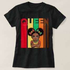 Camiseta femenina de la Reina Chica Africana