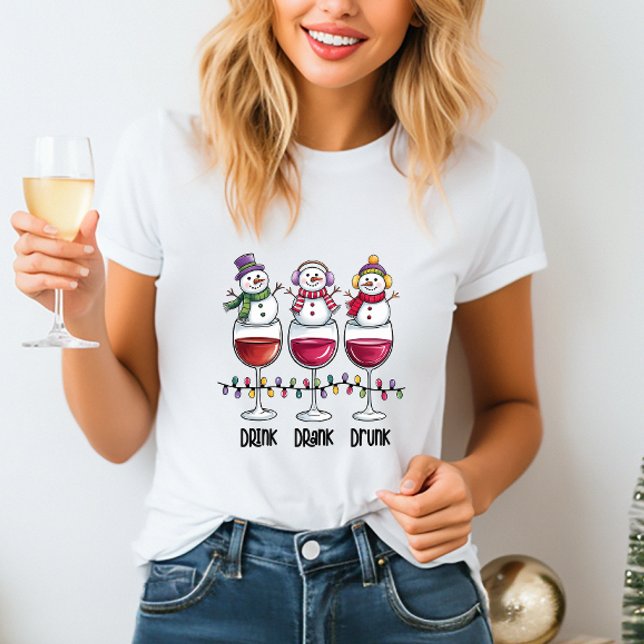 Camiseta femenina de las Navidades del vino para b (Subido por el creador)