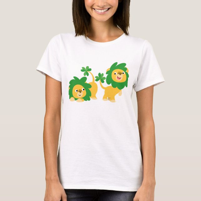 Camiseta femenina de leones del Día de San Patrici (Anverso)