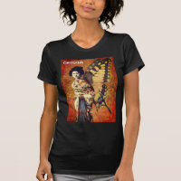 Camiseta femenina de mariposa de época Geisha