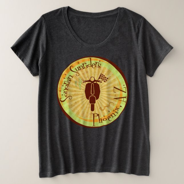 Camiseta femenina de más tamaño (Anverso del diseño)
