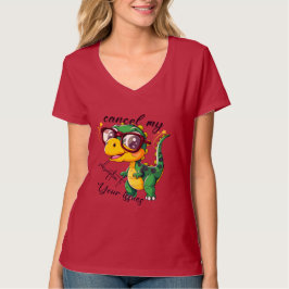 Camiseta femenina de moda y Dino fresca