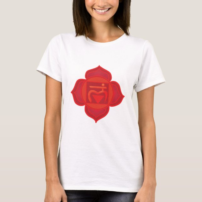 Camiseta femenina de Muladhara chakra (Anverso)