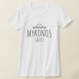 Camiseta femenina de Mykonos Grecia