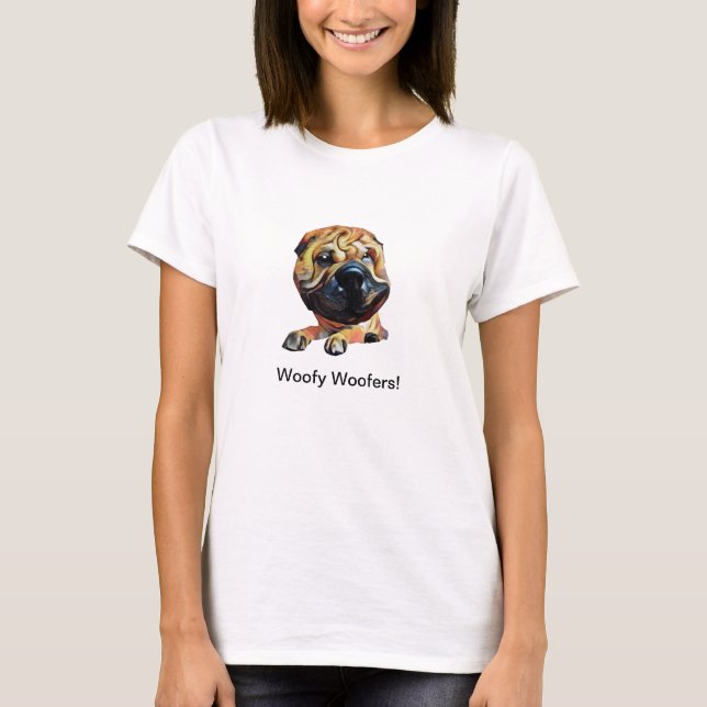 Camiseta femenina de perro de Shar Pei (Anverso)