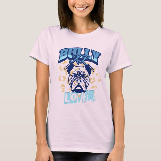 Camiseta femenina de perro de Xl Bully Uk (Anverso)