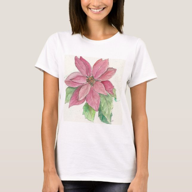 Camiseta femenina de Poinsettia (Anverso)
