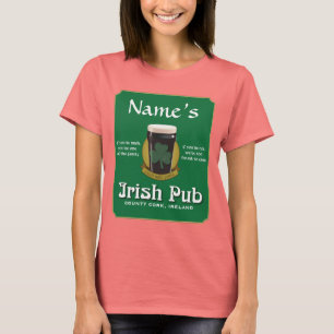 Camiseta femenina de pub irlandés