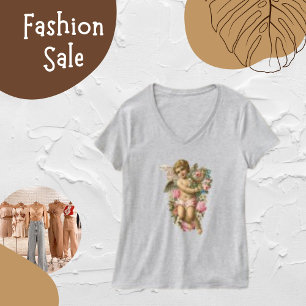 Camiseta femenina de Rosa Angel Floral Flower
