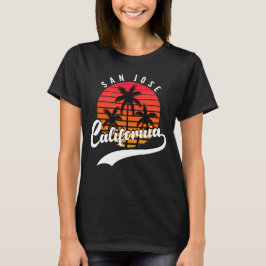 Camiseta femenina de San José, California Sunset