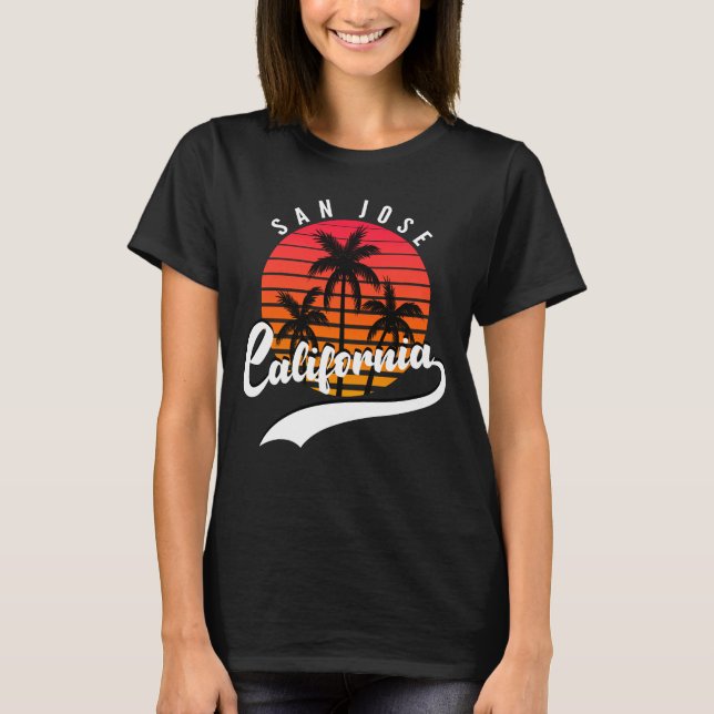 Camiseta femenina de San José, California Sunset (Anverso)